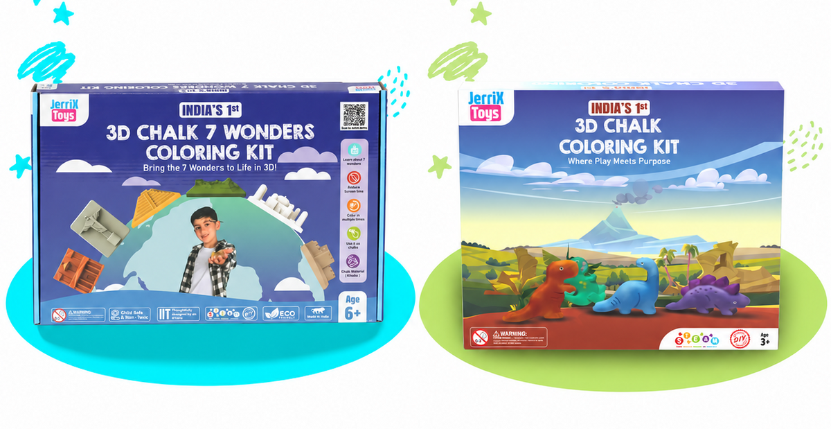 7 Wonders + Dino  3D Coloring Kits