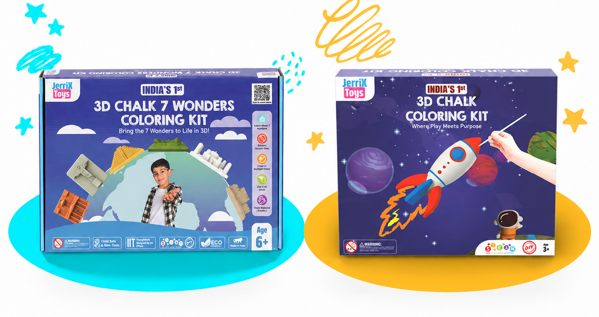 7 Wonders + Rocket  3D Coloring Kits