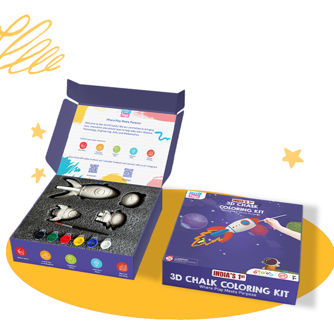 Rocket | 3+ years | DIY STEAM 3D Coloring kit