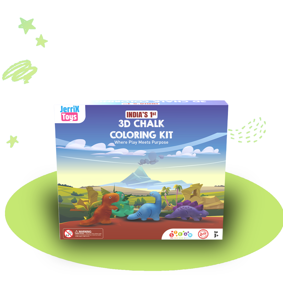 Dino | 3+ years | DIY STEAM 3D Coloring kit