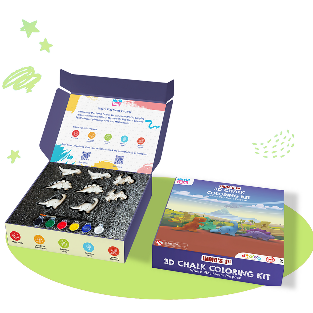 Dino | 3+ years | DIY STEAM 3D Coloring kit