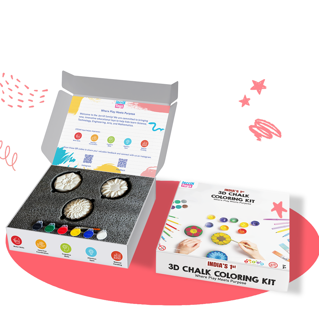 Flowers | 3+ years | DIY STEAM 3D Coloring kit