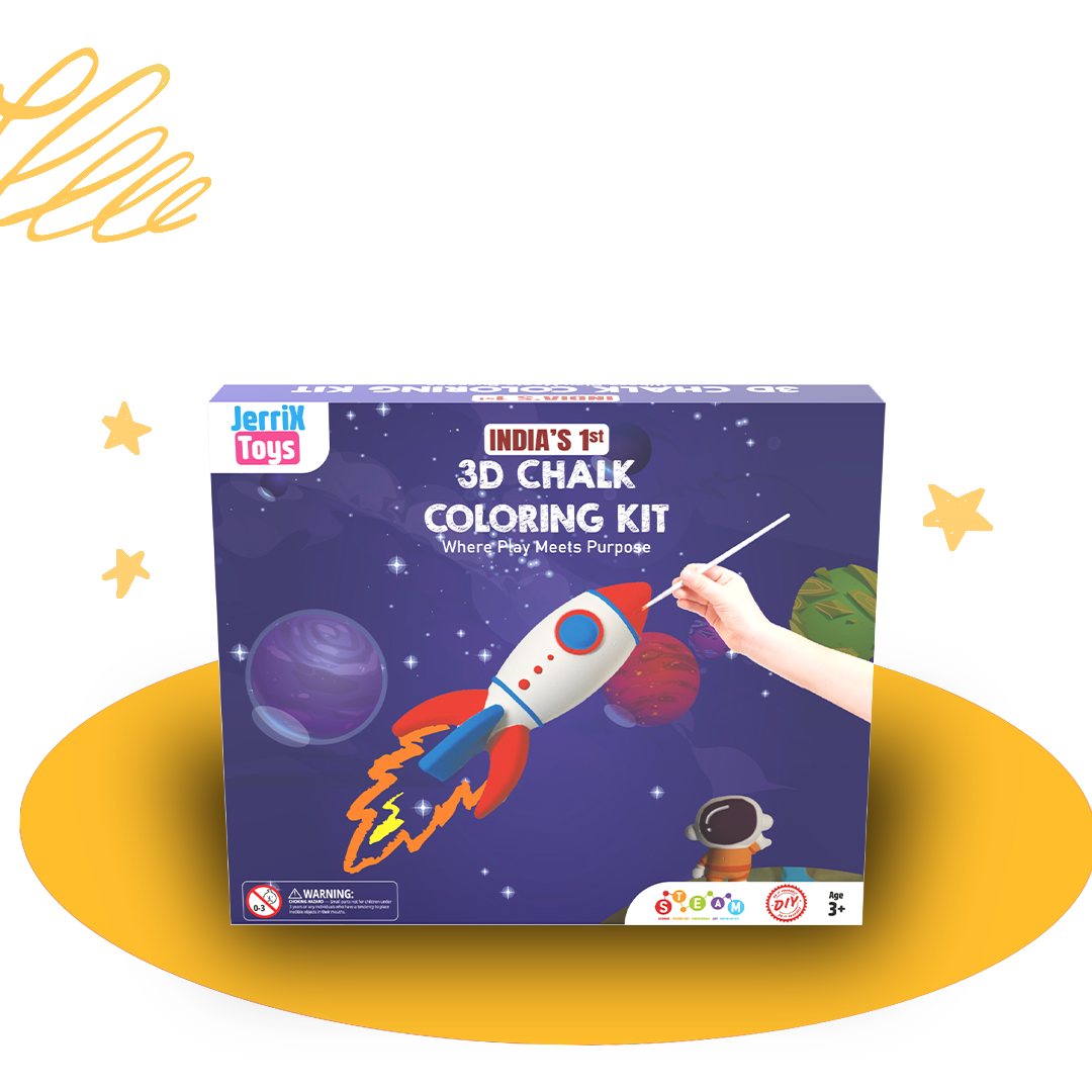 Rocket | 3+ years | DIY STEAM 3D Coloring kit