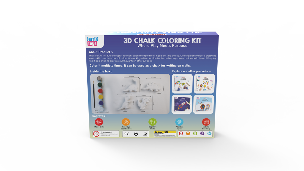 Dino | 3+ years | DIY STEAM 3D Coloring kit