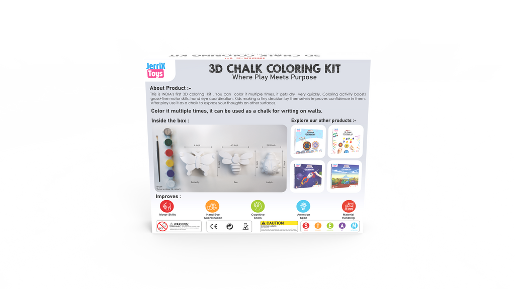 Insects | 3+ years | DIY STEAM 3D Coloring kit