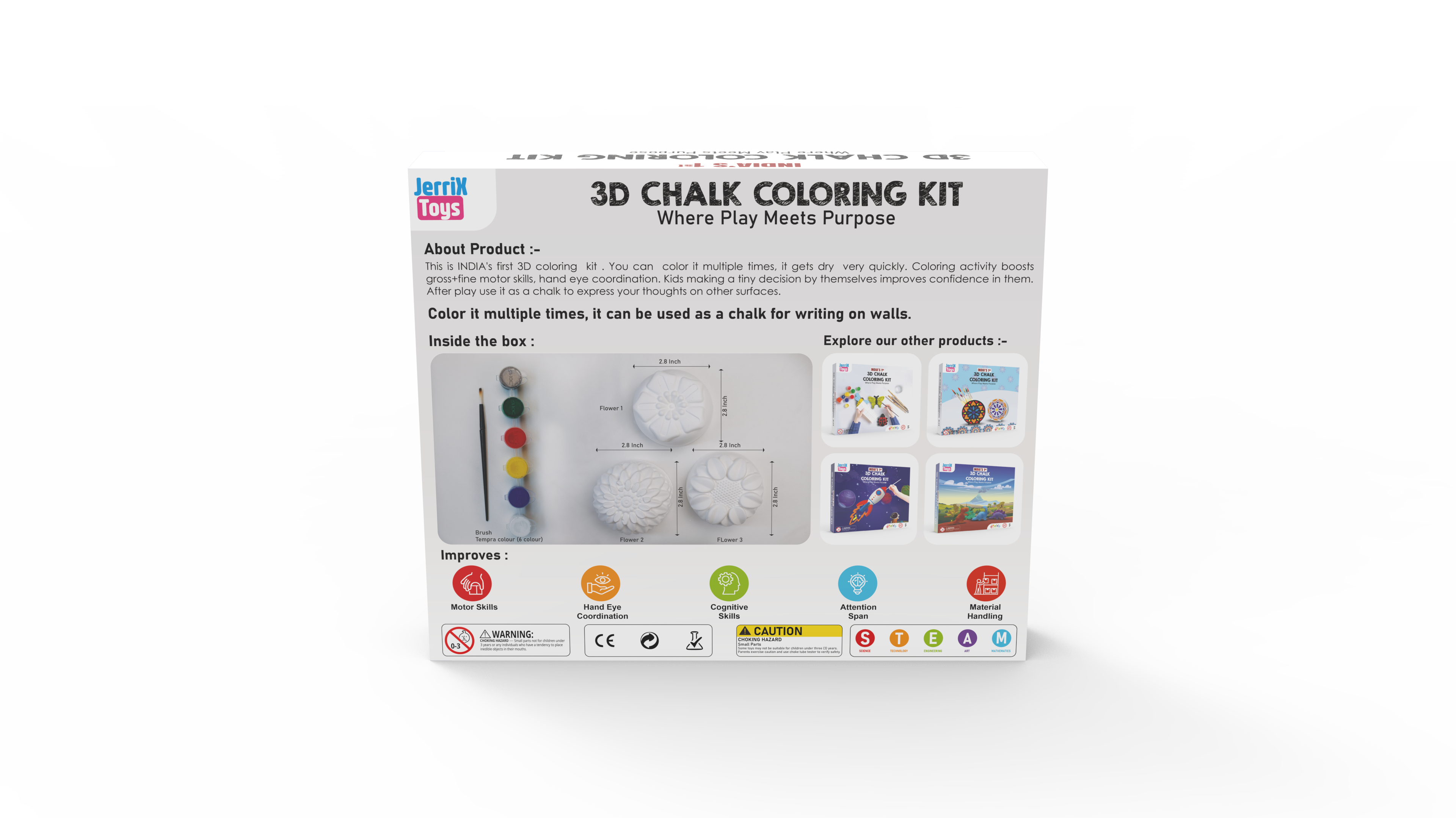 Flowers | 3+ years | DIY STEAM 3D Coloring kit