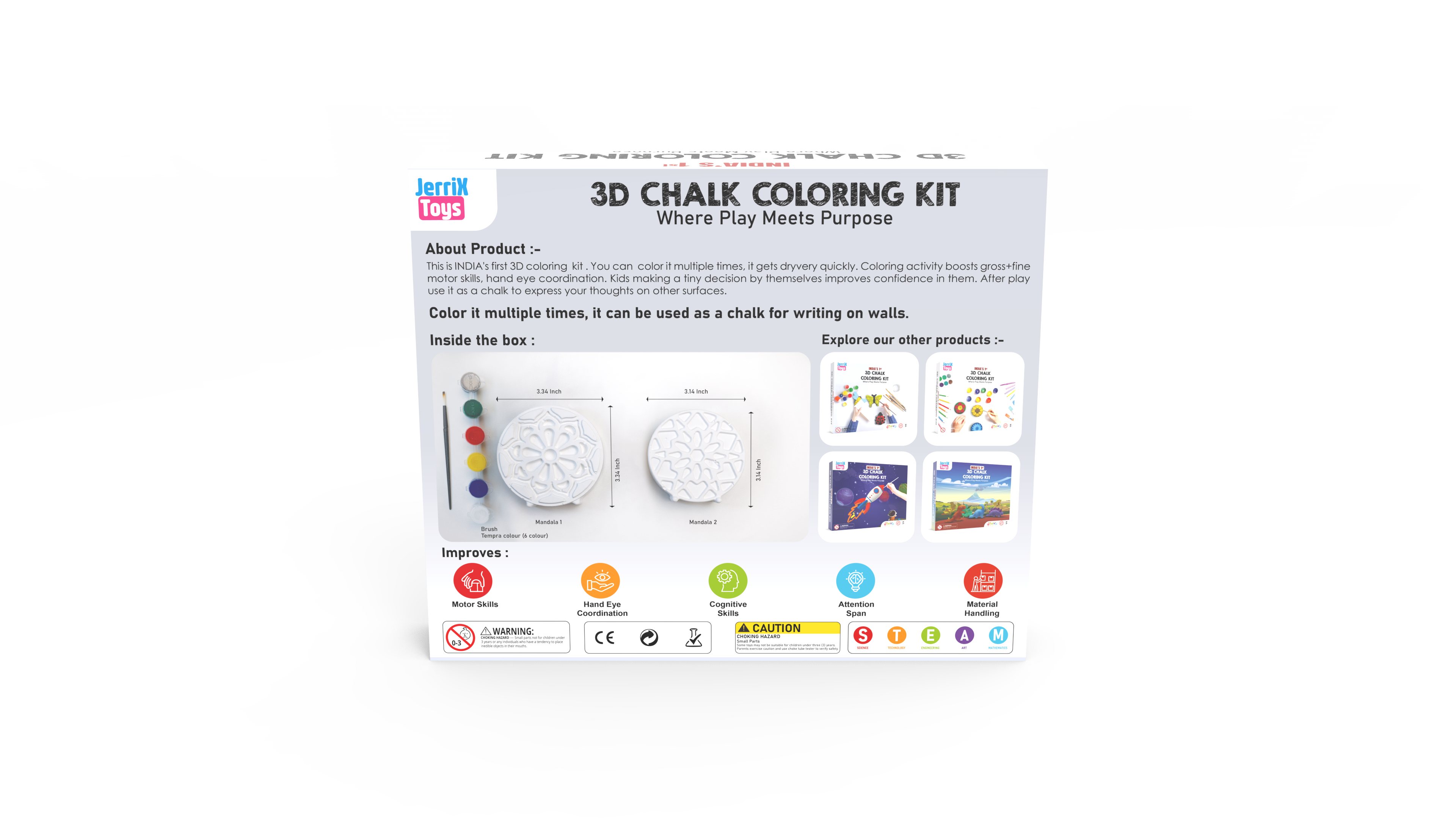 Mandala | 3+ years | DIY STEAM 3D Coloring kit