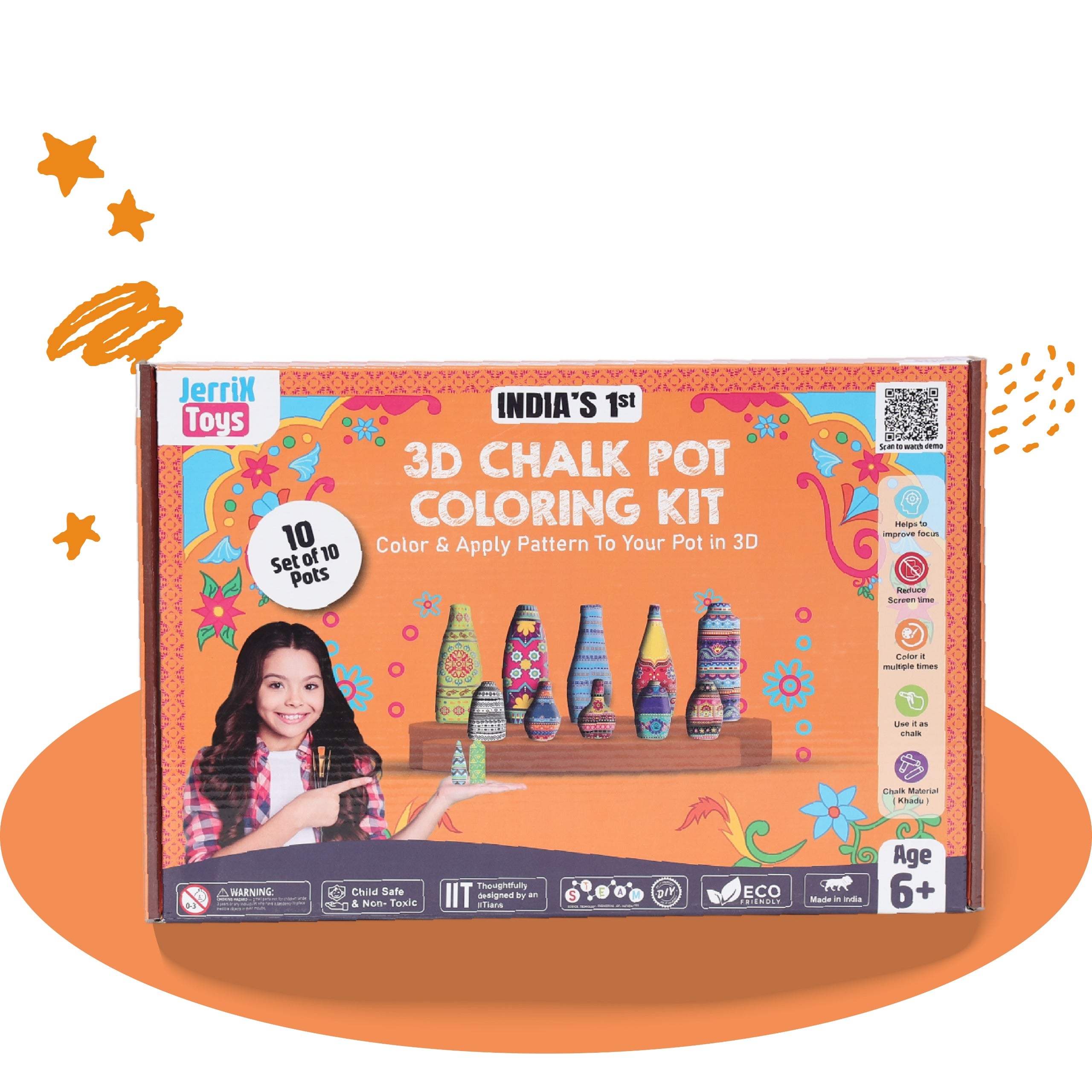 Pottery | 3+ years | DIY STEAM 3D Coloring kit