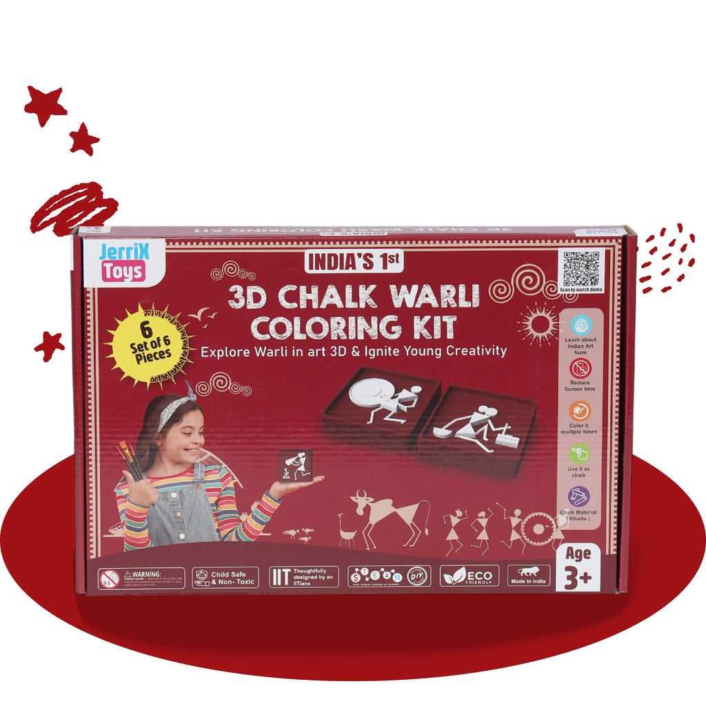 Warli | 3+ years | DIY STEAM 3D Coloring kit
