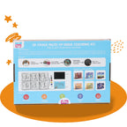 Faces of India DIY 3D Chalk Colouring Kit for 3+ Kids - Children's Educational Kit 