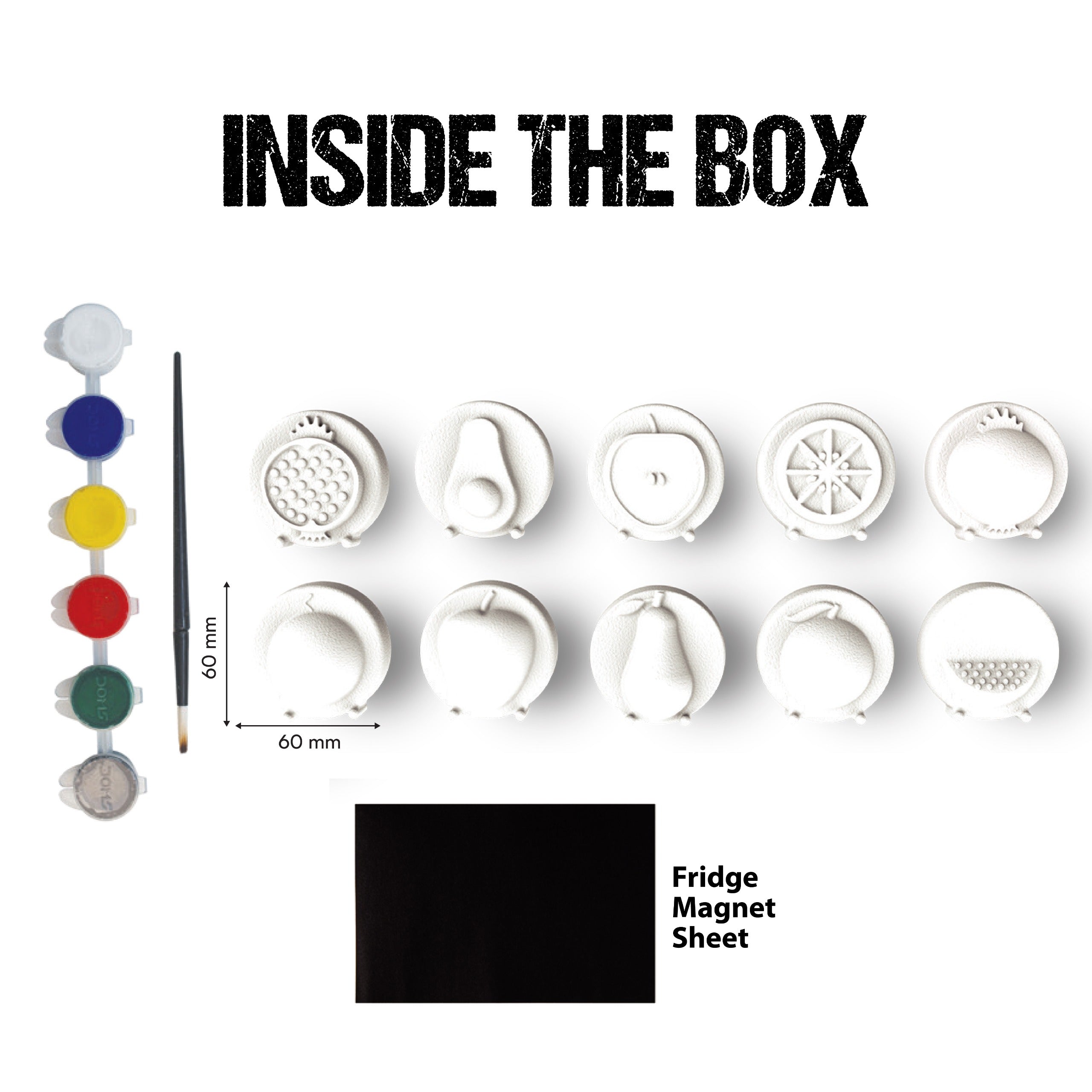 Fridge Magnet Fruits | 3+ years | DIY STEAM 3D Coloring kit
