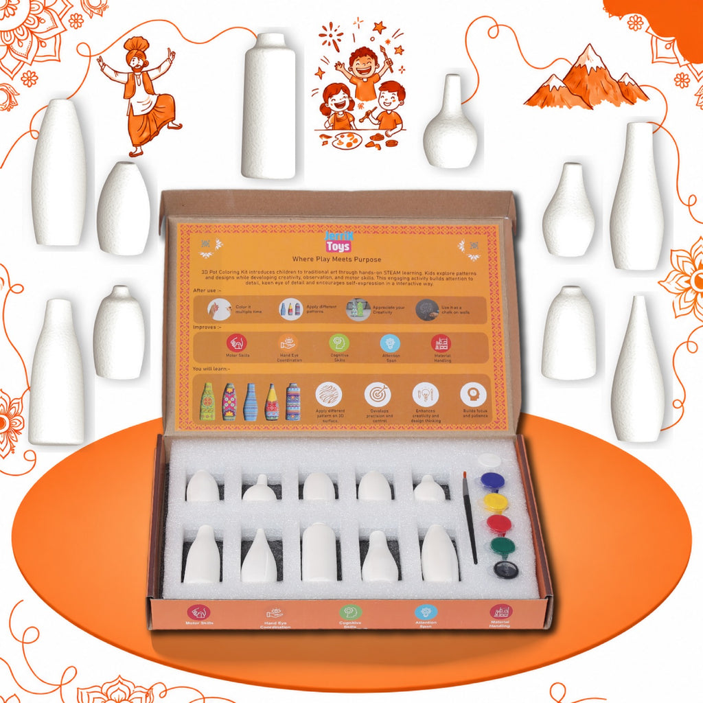 Pottery | 3+ years | DIY STEAM 3D Coloring kit